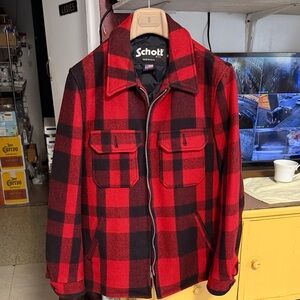 Scott Bold Red and Black Checkered Jacket
